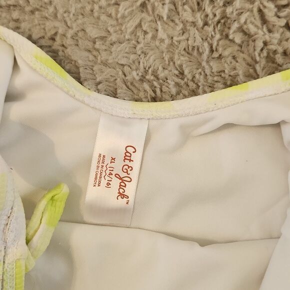 Cat & Jack girls swimsuit 14 fits closer to 12 - Picture 3 of 4